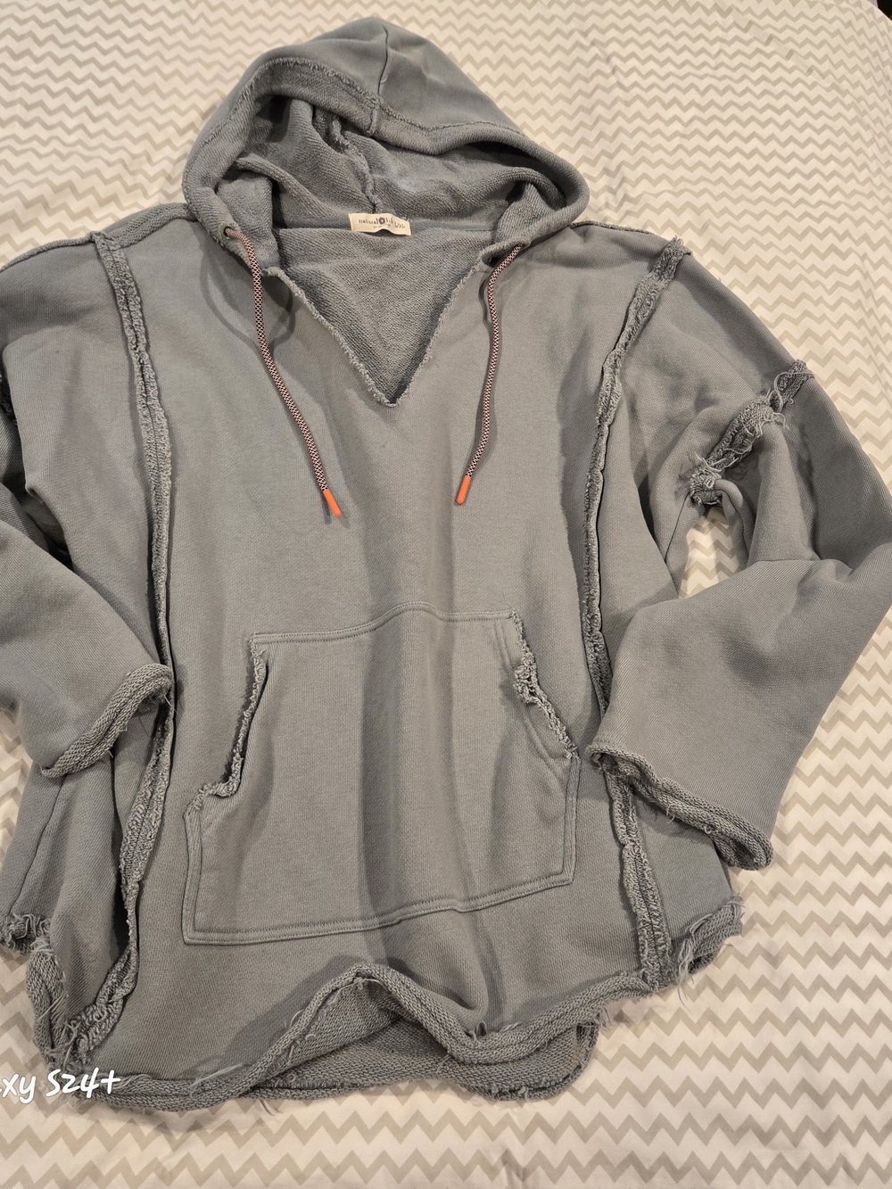 NATURAL LIFE Pullover Hoodie - Muted Blue-Green